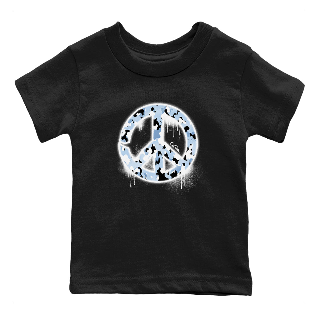Air Jordan 13 Blue Grey shirt to match jordans Peace Sign sneaker tees AJ13 Blue Grey SNRT sneaker release tees baby toddler Black 2 cotton Shirt