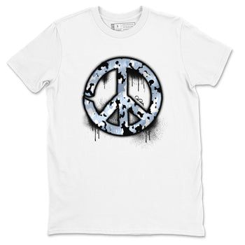 Air Jordan 13 Blue Grey shirt to match jordans Peace Sign sneaker tees AJ13 Blue Grey SNRT Sneaker Release Tees unisex cotton White 2 crew neck shirt