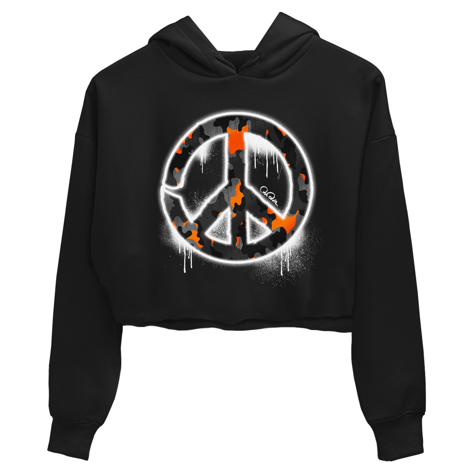 Air Jordan 3 Fear shirt to match jordans Peace Sign sneaker tees AJ3 Fear SNRT Sneaker Release Tees Black 2 Crop T-Shirt