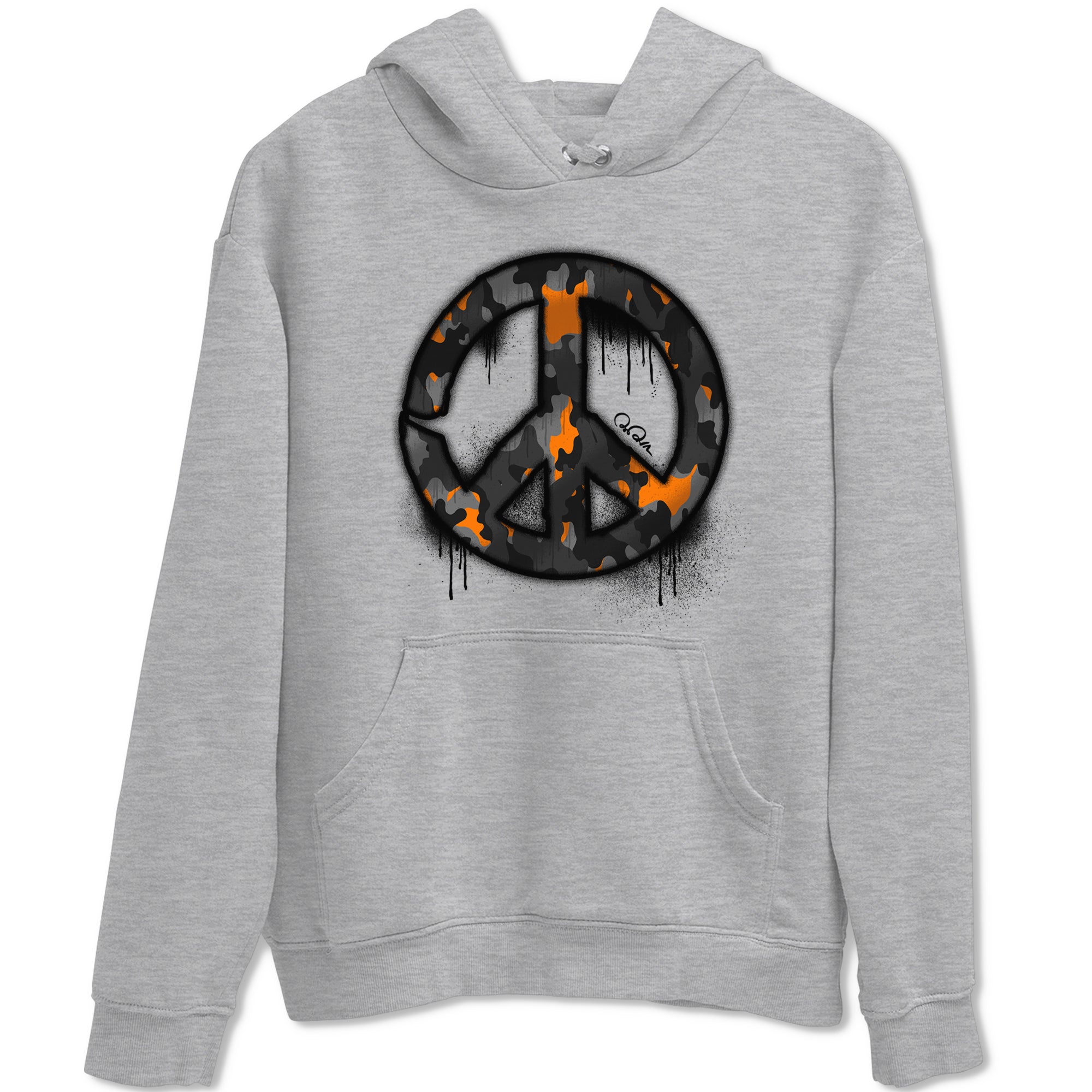 Air Jordan 3 Fear shirt to match jordans Peace Sign sneaker tees AJ3 Fear SNRT Sneaker Release Tees Unisex Heather Grey 2 T-Shirt