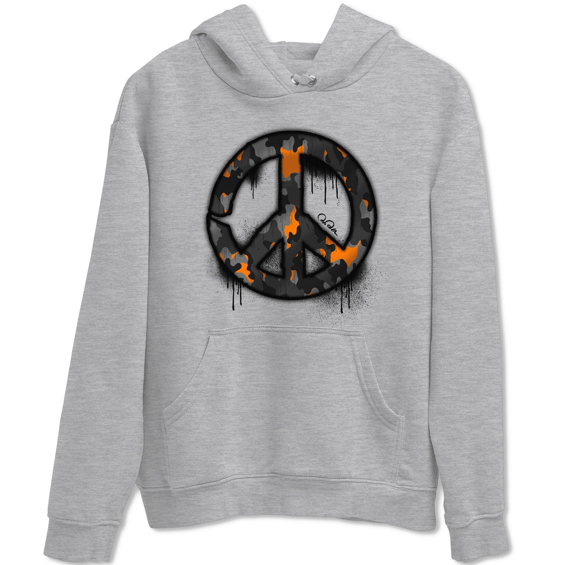 Air Jordan 3 Fear shirt to match jordans Peace Sign sneaker tees AJ3 Fear SNRT Sneaker Release Tees Unisex Heather Grey 2 T-Shirt