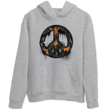 Air Jordan 3 Fear shirt to match jordans Peace Sign sneaker tees AJ3 Fear SNRT Sneaker Release Tees Unisex Heather Grey 2 T-Shirt