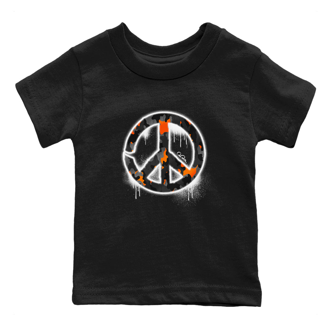 Air Jordan 3 Fear shirt to match jordans Peace Sign sneaker tees AJ3 Fear SNRT Sneaker Release Tees Baby Toddler Black 2 T-Shirt