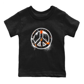Air Jordan 3 Fear shirt to match jordans Peace Sign sneaker tees AJ3 Fear SNRT Sneaker Release Tees Baby Toddler Black 2 T-Shirt