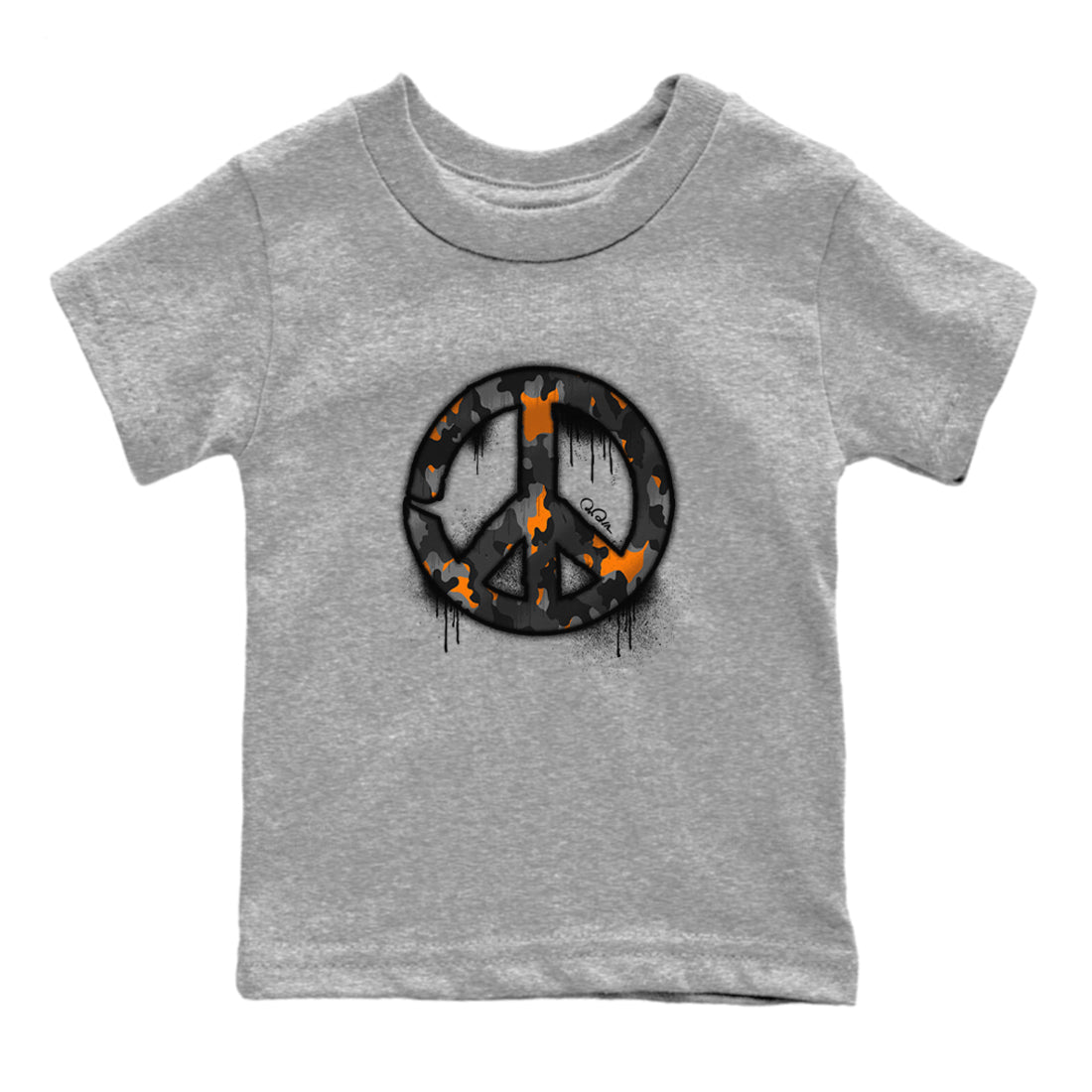 Air Jordan 3 Fear shirt to match jordans Peace Sign sneaker tees AJ3 Fear SNRT Sneaker Release Tees Baby Toddler Heather Grey 2 T-Shirt