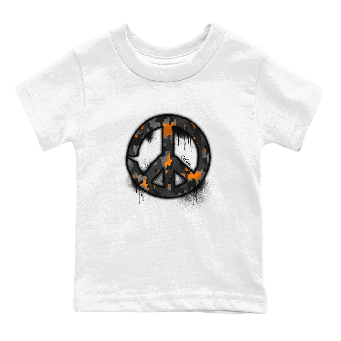 Air Jordan 3 Fear shirt to match jordans Peace Sign sneaker tees AJ3 Fear SNRT Sneaker Release Tees Baby Toddler White 2 T-Shirt