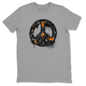 Air Jordan 3 Fear shirt to match jordans Peace Sign sneaker tees AJ3 Fear SNRT Sneaker Release Tees Unisex Heather Grey 2 T-Shirt