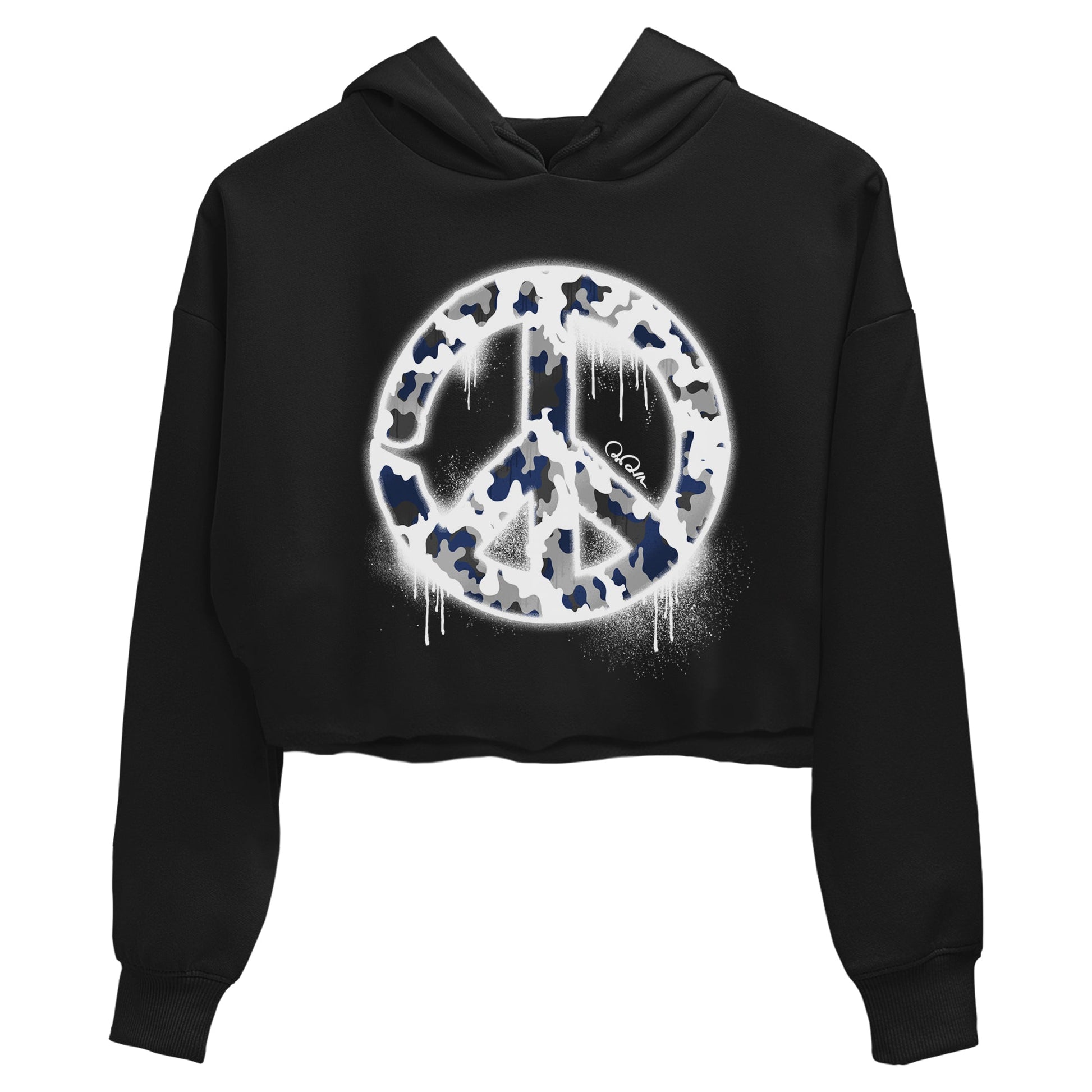 3s Midnight Navy shirt to match jordans Peace Sign sneaker tees Air Jordan 3 Midnight Navy SNRT Sneaker Release Tees Black 2 crop length shirt