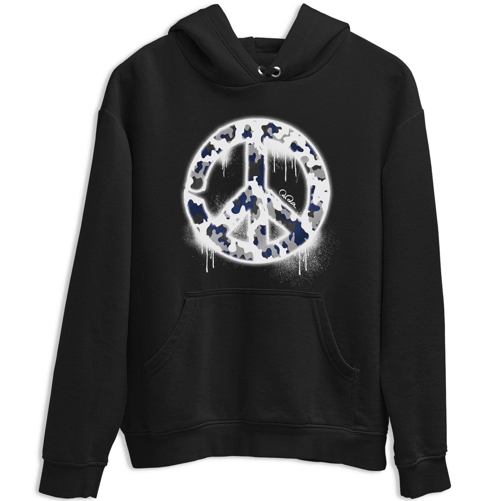 3s Midnight Navy shirt to match jordans Peace Sign sneaker tees Air Jordan 3 Midnight Navy SNRT Sneaker Release Tees unisex cotton Black 2 crew neck shirt