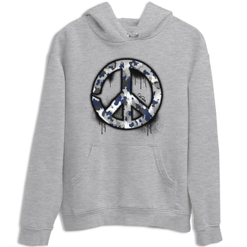 3s Midnight Navy shirt to match jordans Peace Sign sneaker tees Air Jordan 3 Midnight Navy SNRT Sneaker Release Tees unisex cotton Heather Grey 2 crew neck shirt