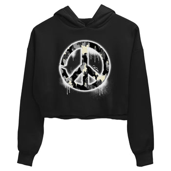 Air Jordan 3 Off Noir shirt to match jordans Peace Sign sneaker tees AJ3 Off Noir SNRT Sneaker Release Tees Black 2 Crop T-Shirt