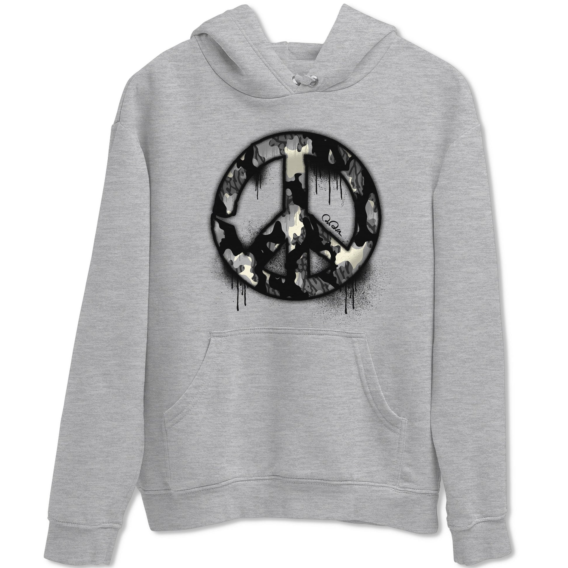 Air Jordan 3 Off Noir shirt to match jordans Peace Sign sneaker tees AJ3 Off Noir SNRT Sneaker Release Tees Unisex Heather Grey 2 T-Shirt