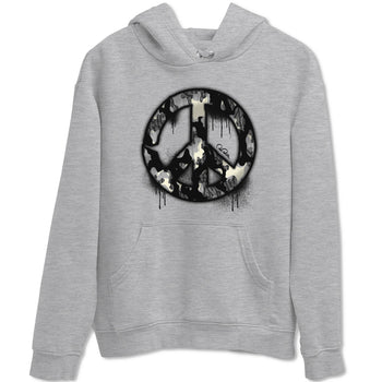 Air Jordan 3 Off Noir shirt to match jordans Peace Sign sneaker tees AJ3 Off Noir SNRT Sneaker Release Tees Unisex Heather Grey 2 T-Shirt