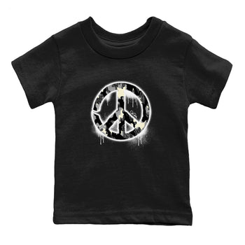 Air Jordan 3 Off Noir shirt to match jordans Peace Sign sneaker tees AJ3 Off Noir SNRT Sneaker Release Tees Baby Toddler Black 2 T-Shirt