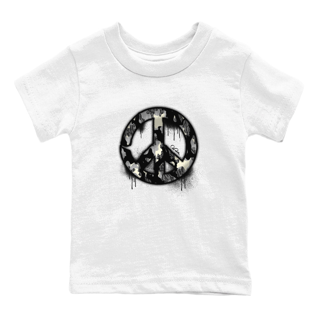 Air Jordan 3 Off Noir shirt to match jordans Peace Sign sneaker tees AJ3 Off Noir SNRT Sneaker Release Tees Baby Toddler White 2 T-Shirt
