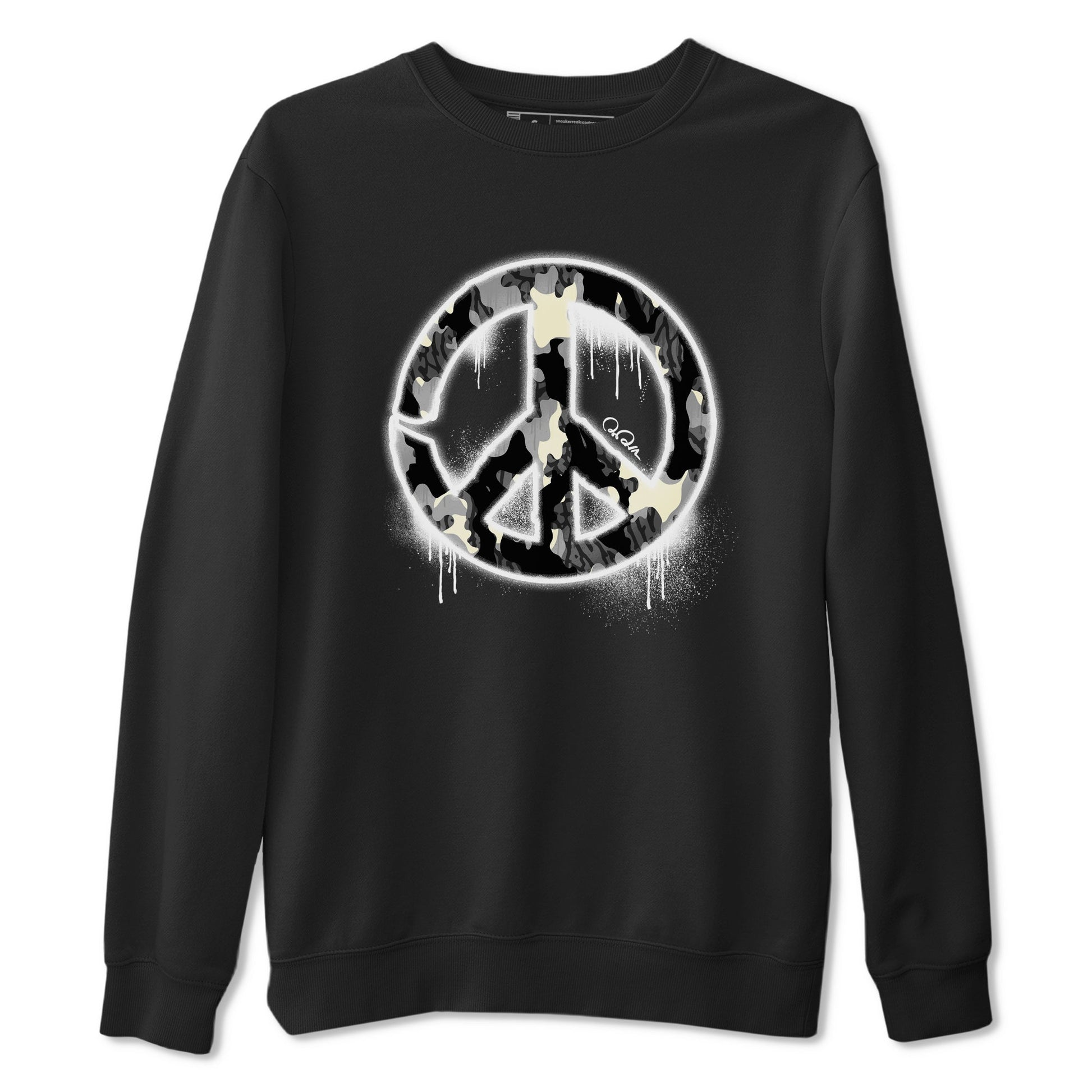 Air Jordan 3 Off Noir shirt to match jordans Peace Sign sneaker tees AJ3 Off Noir SNRT Sneaker Release Tees Unisex Black 2 T-Shirt
