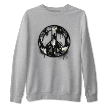 Air Jordan 3 Off Noir shirt to match jordans Peace Sign sneaker tees AJ3 Off Noir SNRT Sneaker Release Tees Unisex Heather Grey 2 T-Shirt