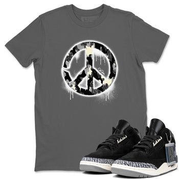 Air Jordan 3 Off Noir shirt to match jordans Peace Sign sneaker tees AJ3 Off Noir SNRT Sneaker Release Tees Unisex Cool Grey 1 T-Shirt