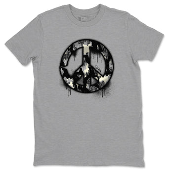 Air Jordan 3 Off Noir shirt to match jordans Peace Sign sneaker tees AJ3 Off Noir SNRT Sneaker Release Tees Unisex Heather Grey 2 T-Shirt
