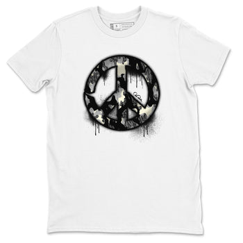 Air Jordan 3 Off Noir shirt to match jordans Peace Sign sneaker tees AJ3 Off Noir SNRT Sneaker Release Tees Unisex White 2 T-Shirt