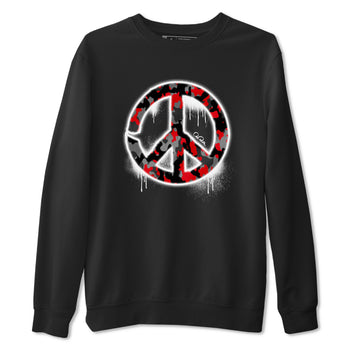4s Bred Reimagined shirt to match jordans Peace Sign sneaker tees Air Jordan 4 Bred Reimagined SNRT Sneaker Release Tees Unisex Black 2 T-Shirt