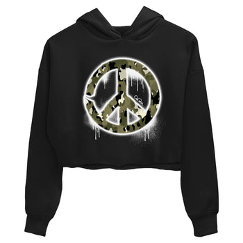 Air Jordan 4 Medium Olive shirt to match jordans Peace Sign sneaker tees AJ4 Medium Olive SNRT Sneaker Release Tees Black 2 Crop T-Shirt