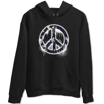 Air Jordan 5 Georgetown shirt to match jordans Peace Sign sneaker tees AJ5 Georgetown SNRT Sneaker Release Tees Unisex Black 2 T-Shirt