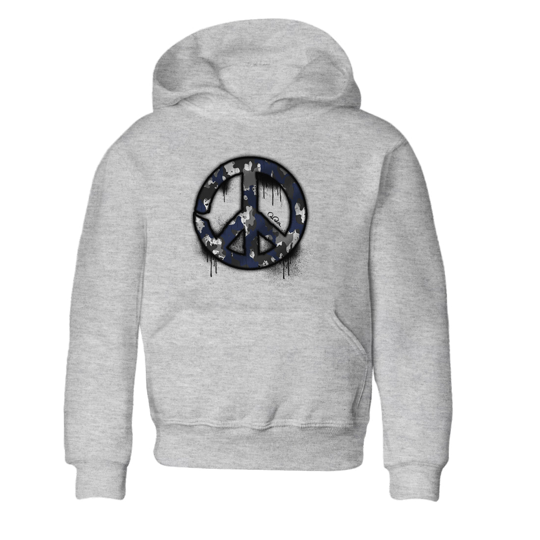 Air Jordan 5 Georgetown shirt to match jordans Peace Sign sneaker tees AJ5 Georgetown SNRT Sneaker Release Tees Baby Toddler Heather Grey 2 T-Shirt