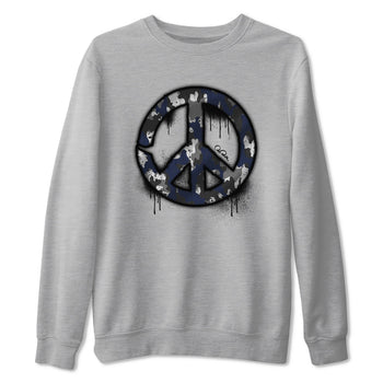 Air Jordan 5 Georgetown shirt to match jordans Peace Sign sneaker tees AJ5 Georgetown SNRT Sneaker Release Tees Unisex Heather Grey 2 T-Shirt