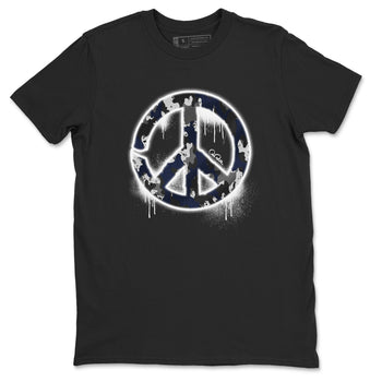 Air Jordan 5 Georgetown shirt to match jordans Peace Sign sneaker tees AJ5 Georgetown SNRT Sneaker Release Tees Unisex Black 2 T-Shirt