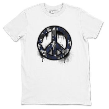 Air Jordan 5 Georgetown shirt to match jordans Peace Sign sneaker tees AJ5 Georgetown SNRT Sneaker Release Tees Unisex White 2 T-Shirt