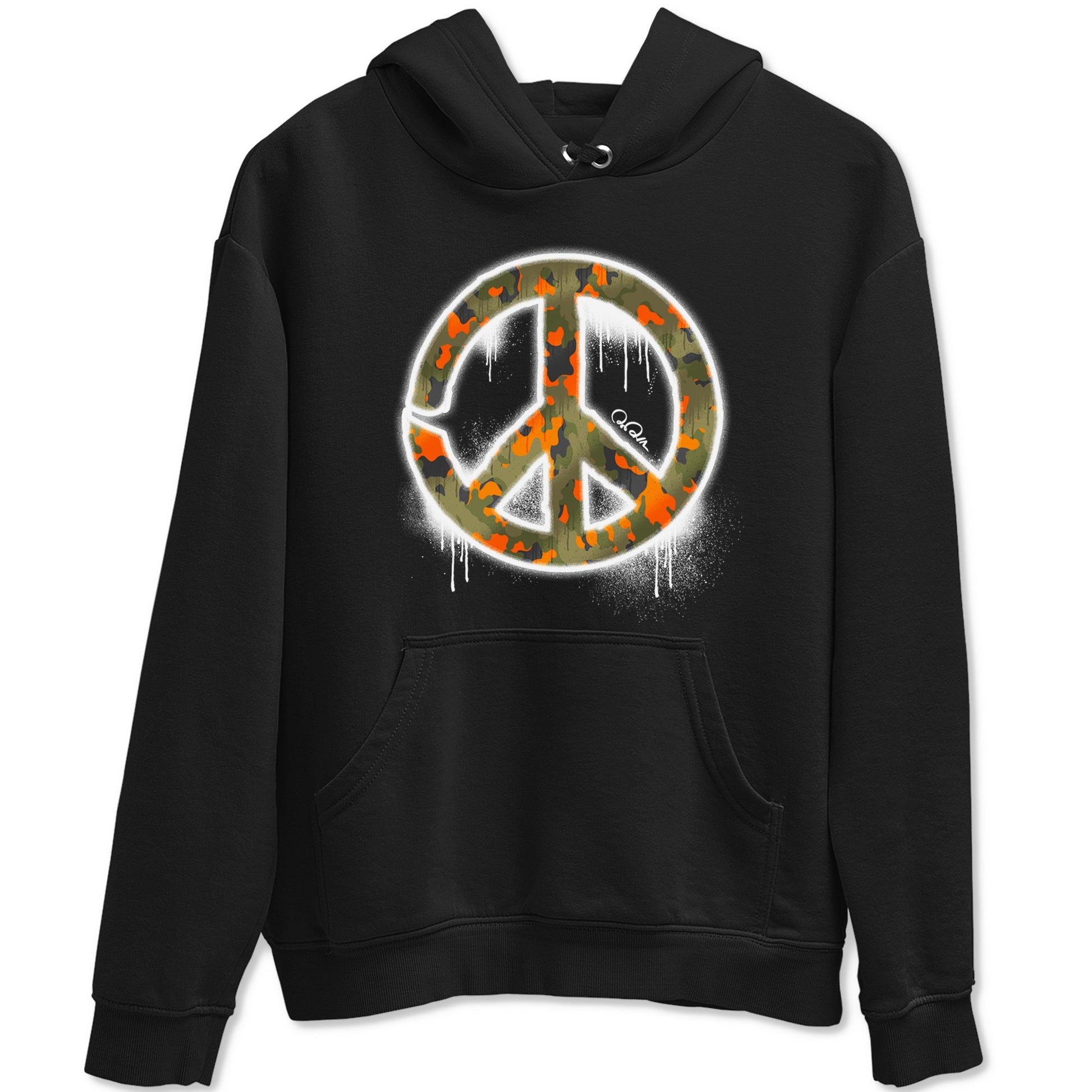 Air Jordan 5 Olive shirt to match jordans Peace Sign sneaker tees AJ5 Olive SNRT Sneaker Release Tees unisex cotton Black 2 crew neck shirt