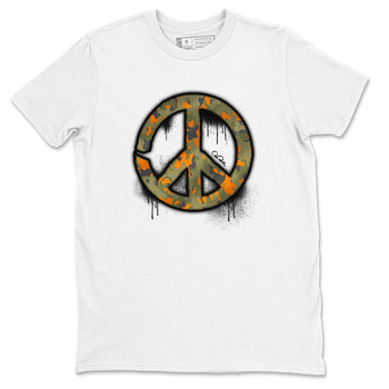 Air Jordan 5 Olive shirt to match jordans Peace Sign sneaker tees AJ5 Olive SNRT Sneaker Release Tees unisex cotton White 2 crew neck shirt