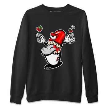 Air Jordan 12 Cherry Sneaker Match Tees Pill Monster Sneaker Tees AJ12 Cherry Sneaker Release Tees Unisex Shirts Black 2