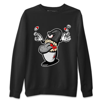 Air Jordan 13 Black Flint Sneaker Match Tees Pill Monster Sneaker Tees AJ13 Retro Black Flint Sneaker Release Tees Unisex Shirts Black 2