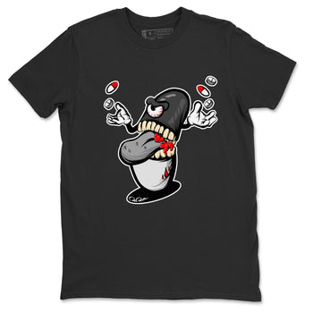 Air Jordan 13 Black Flint Sneaker Match Tees Pill Monster Sneaker Tees AJ13 Retro Black Flint Sneaker Release Tees Unisex Shirts Black 2
