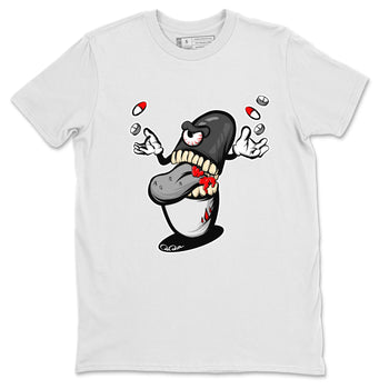Air Jordan 13 Black Flint Sneaker Match Tees Pill Monster Sneaker Tees AJ13 Retro Black Flint Sneaker Release Tees Unisex Shirts White 2