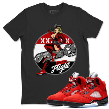 Jordan 5 Raging Bull Sneaker Match Tees Pin Up Girl Sneaker Tees Jordan 5 Raging Bull Sneaker Release Tees Unisex Shirts