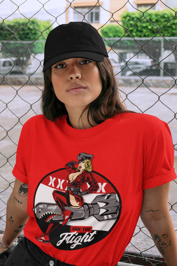Jordan 5 Raging Bull Sneaker Match Tees Pin Up Girl Sneaker Tees Jordan 5 Raging Bull Sneaker Release Tees Unisex Shirts