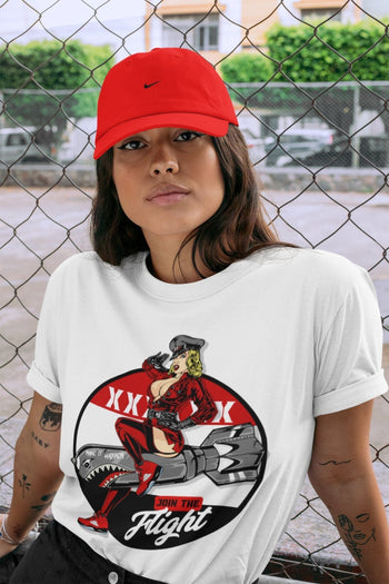 Jordan 5 Raging Bull Sneaker Match Tees Pin Up Girl Sneaker Tees Jordan 5 Raging Bull Sneaker Release Tees Unisex Shirts