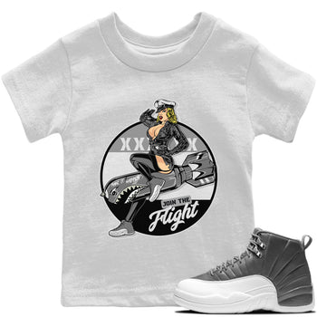 Jordan 12 Stealth Sneaker Match Tees Pin Up Girl Sneaker Tees Jordan 12 Stealth Sneaker Release Tees Kids Shirts