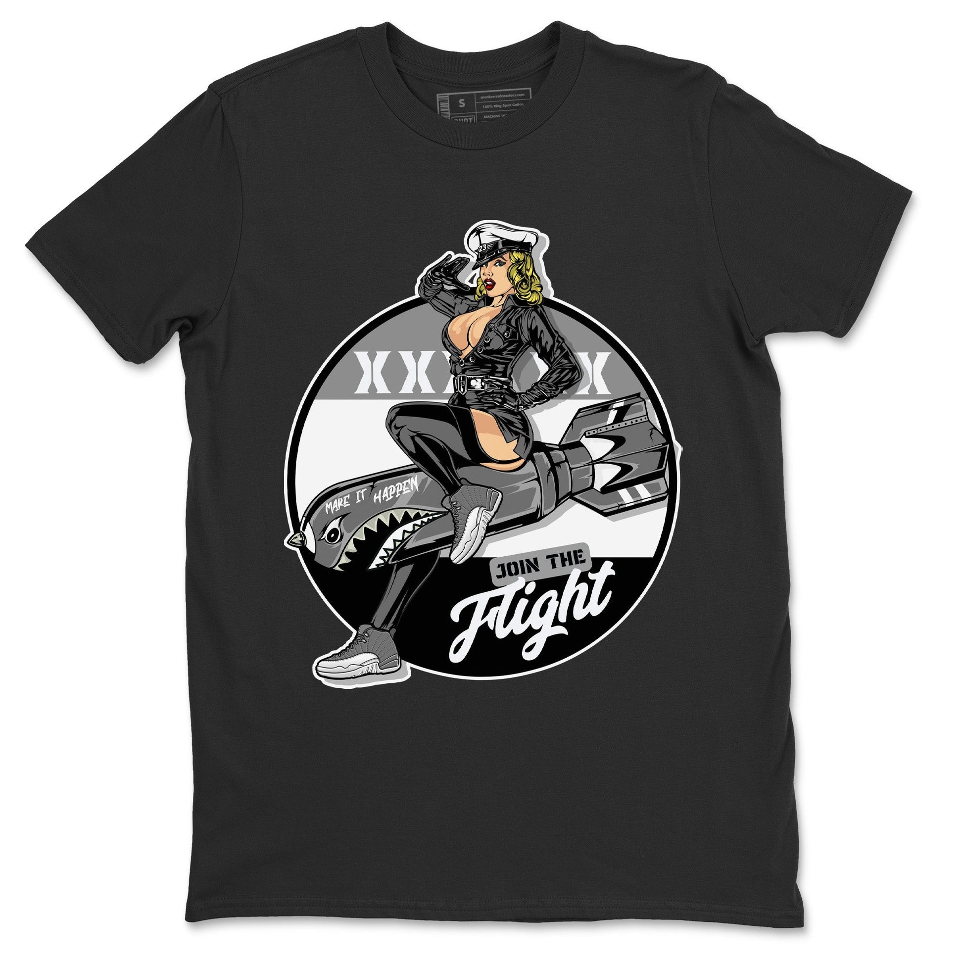 Jordan 12 Stealth Sneaker Match Tees Pin Up Girl Sneaker Tees Jordan 12 Stealth Sneaker Release Tees Unisex Shirts