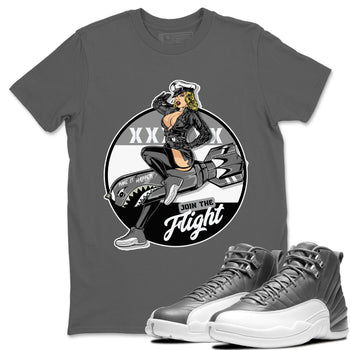 Jordan 12 Stealth Sneaker Match Tees Pin Up Girl Sneaker Tees Jordan 12 Stealth Sneaker Release Tees Unisex Shirts