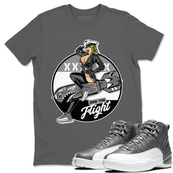 Jordan 12 Stealth Sneaker Match Tees Pin Up Girl Sneaker Tees Jordan 12 Stealth Sneaker Release Tees Unisex Shirts