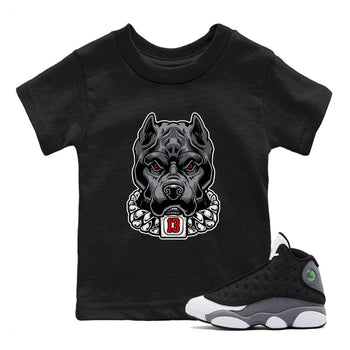 Air Jordan 13 Black Flint Sneaker Match Tees Pitbull Sneaker Tees Air Jordan 13 Black Flint Sneaker Release Tees Kids Shirts Black 1