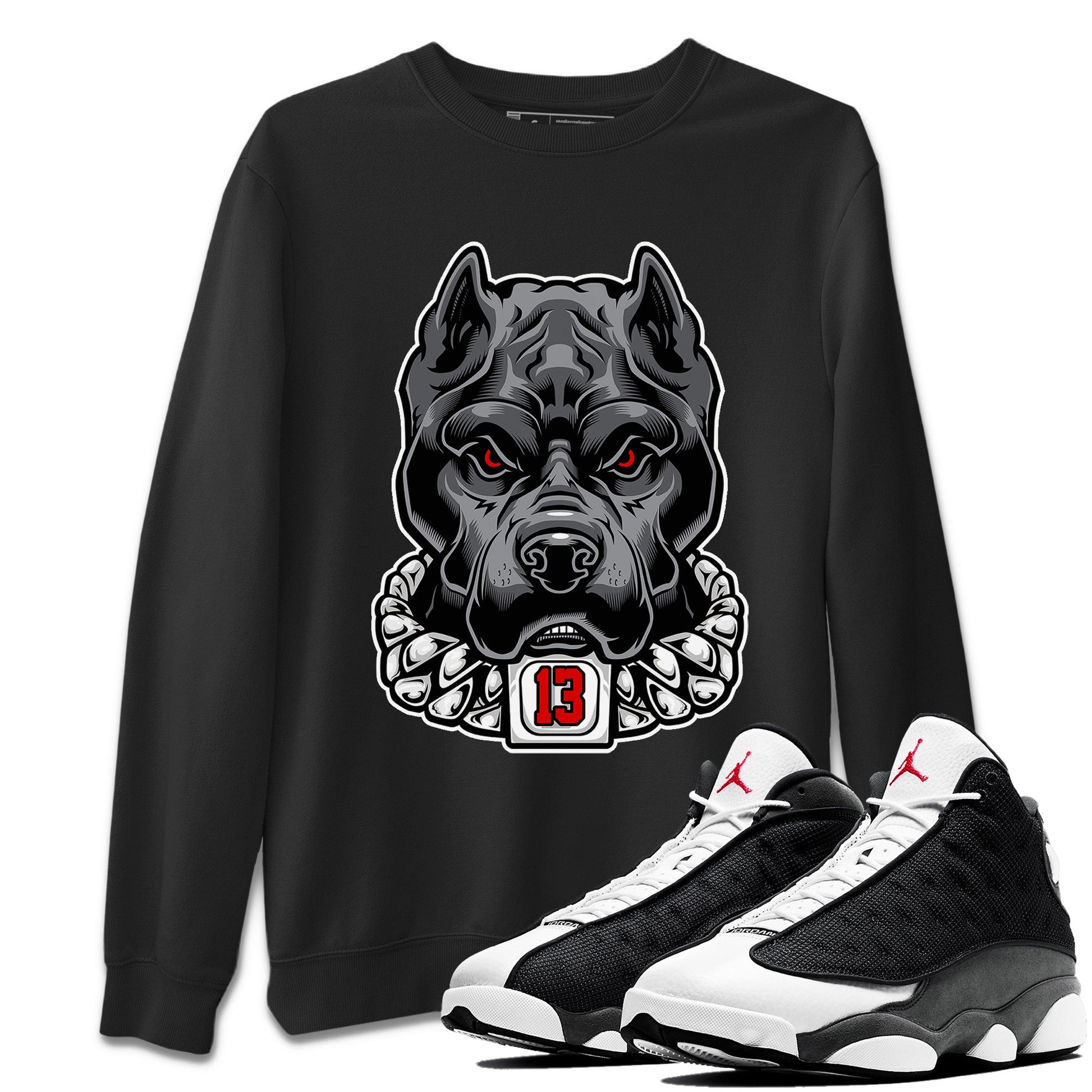 Air Jordan 13 Black Flint Sneaker Match Tees Pitbull Sneaker Tees Air Jordan 13 Black Flint Sneaker Release Tees Unisex Shirts Black 1