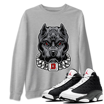 Air Jordan 13 Black Flint Sneaker Match Tees Pitbull Sneaker Tees Air Jordan 13 Black Flint Sneaker Release Tees Unisex Shirts Heather Grey 1