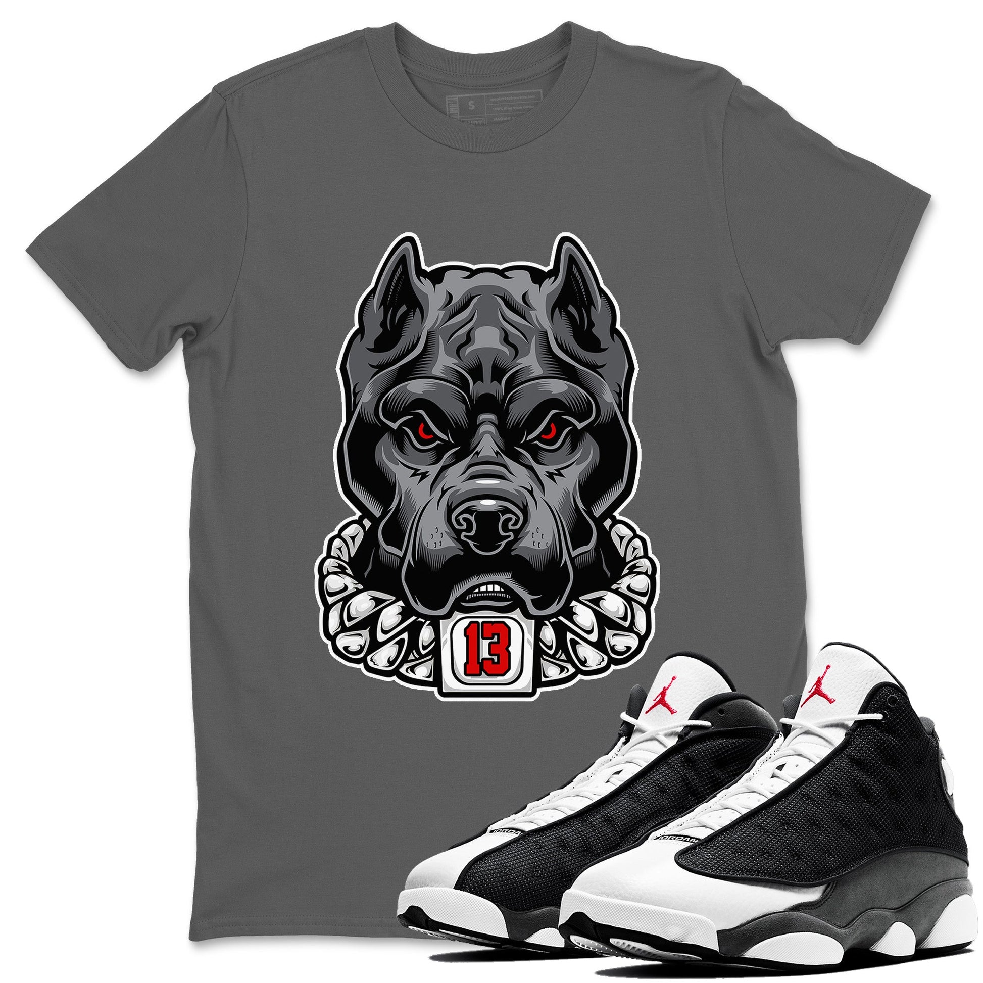 Air Jordan 13 Black Flint Pitbull Crew Neck Sneaker Tees Air Jordan 13 Black Flint Sneaker T-Shirts Washing and Care Tip