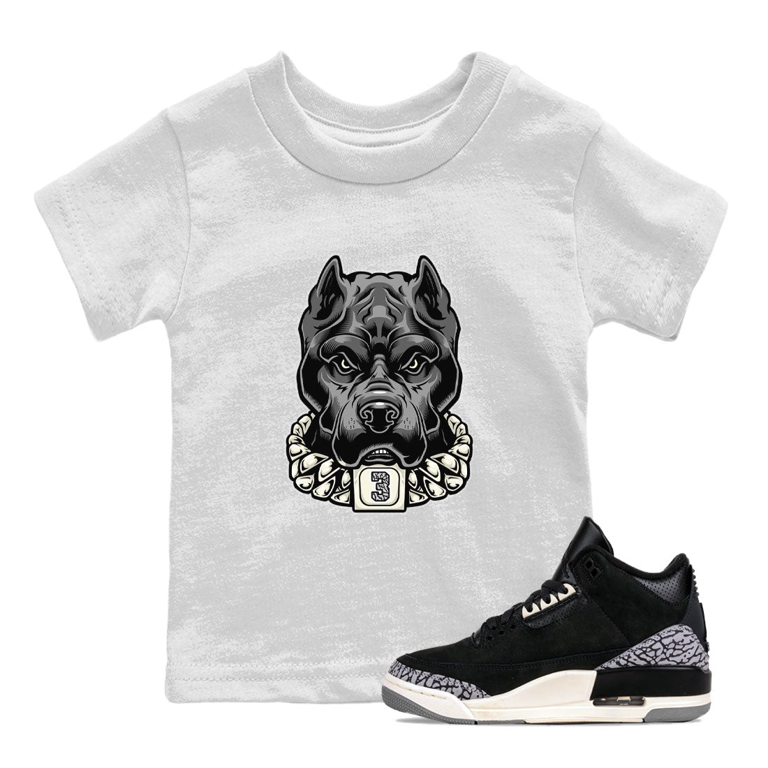 Air Jordan 3 Off Noir shirt to match jordans Pitbull sneaker tees Air Jordan 3 Retro Off Noir SNRT Sneaker Tees Baby Toddler White 1 T-Shirt