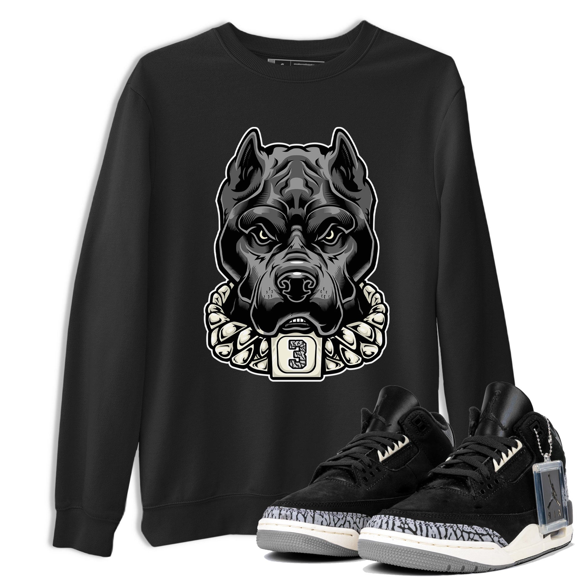 Air Jordan 3 Off Noir shirt to match jordans Pitbull sneaker tees Air Jordan 3 Retro Off Noir SNRT Sneaker Tees Unisex Black 1 T-Shirt